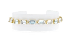 C. 1990 Vintage 17.00 ct. t.w. Aquamarine Bracelet in 18kt Yellow Gold