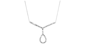 C. 1990 Vintage 1.70 ct. t.w. Diamond Drop Necklace in 14kt White Gold