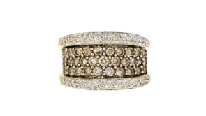 C. 2000 Vintage 2.30 ct. t.w. Brown and White Diamond Ring in 14kt Yellow Gold