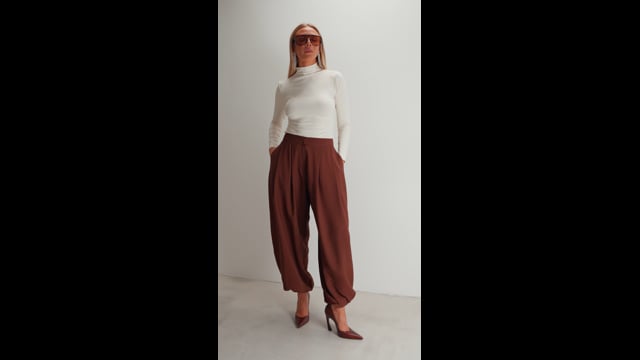 Calça Balloon | Ease - Marrom