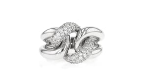 C. 2000 Vintage 1.25 ct. t.w. Diamond Link Ring in 18kt White Gold