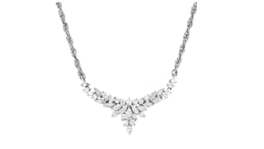 C. 1980 Vintage 1.10 ct. t.w. Diamond Necklace in Platinum