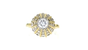 C. 1970 Vintage 2.65 ct. t.w. Diamond Dome Ring in 18kt Yellow Gold