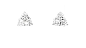 C. 2000 Vintage 1.70 ct. t.w Diamond Cluster Earrings in 14kt White Gold