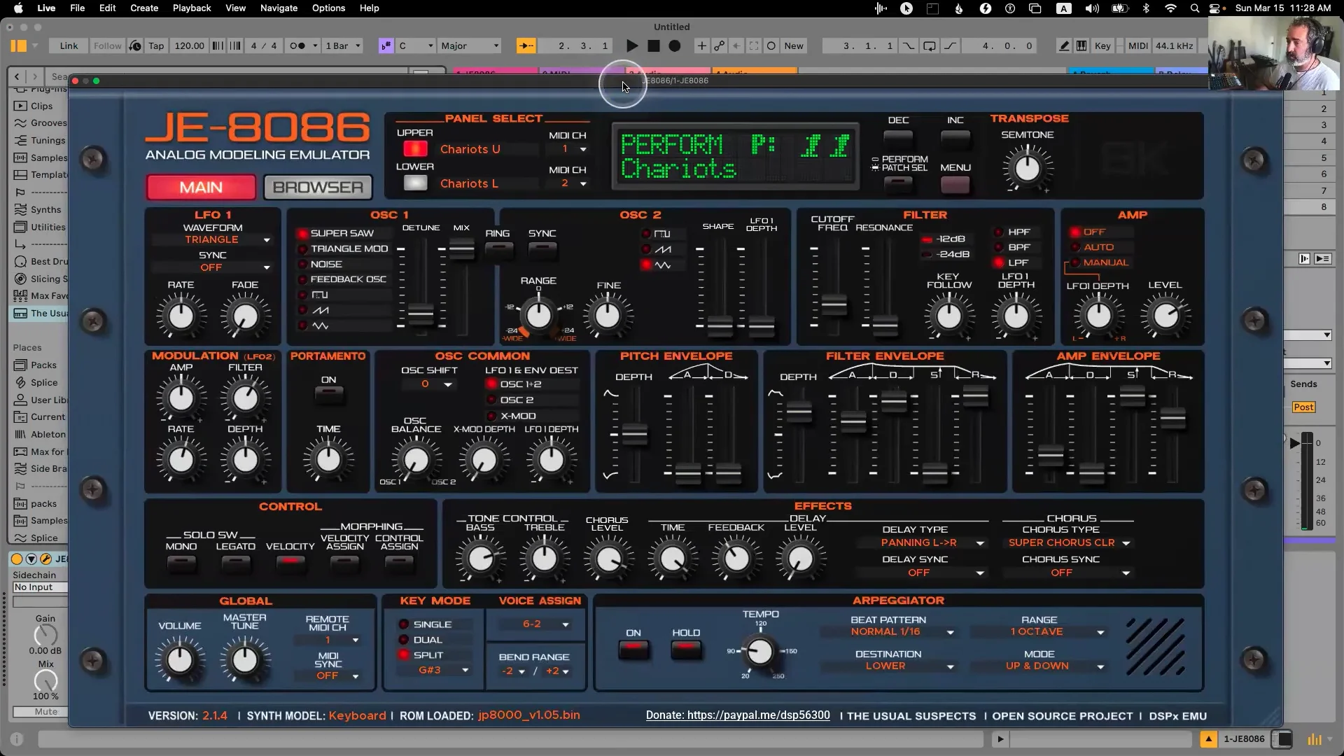 Roland JP-8000 (JE-8086) - Side Brain