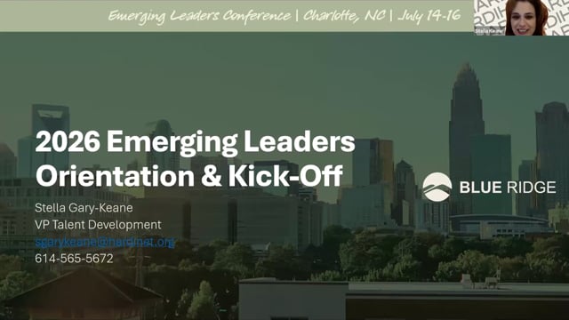 2026 Emerging Leaders Orientation Kick-off Webinar