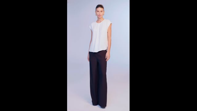 Blusa Crepe Off White Veronica CB