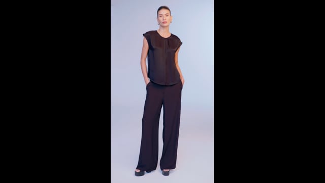 Blusa Crepe Preto Veronica CB