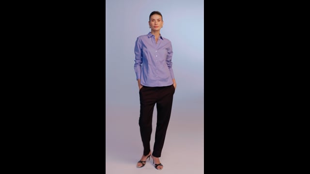 Camisa Tricoline Azul Isabel CB