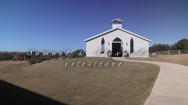 Still frame from Alexandra and Samuel's Dallas and Fort Worth wedding film at Diamond H3 Ranch in Weatherford, TX