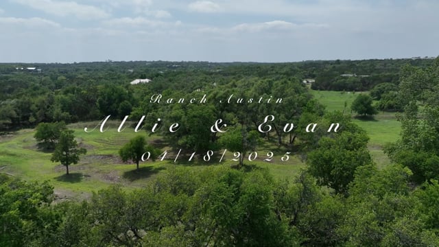Still frame from Allie and Evan's Austin and Hill Country wedding film at Ranch Austin in Austin, TX