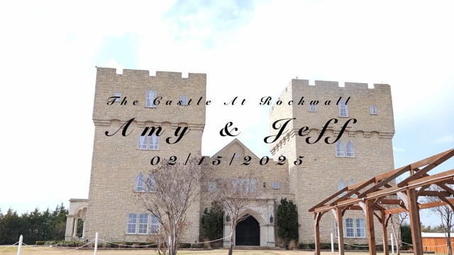 Still frame from Amy and Jeff's Dallas and Fort Worth wedding film at The Castle At Rockwall in Rockwall, TX