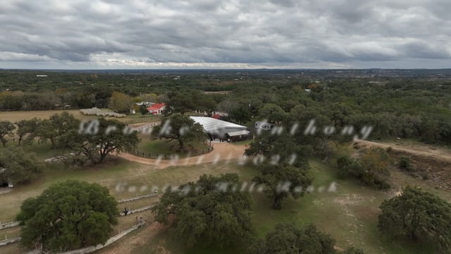 Still frame from Brooke and Anthony's Austin and Hill Country wedding film at Carriage Hills Ranch in Blanco, TX