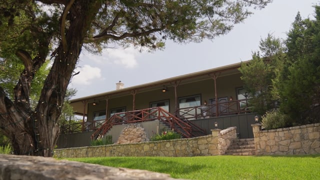 Still frame from Chloe and Josh's San Antonio wedding film at Scenic Springs by Wedgewood Weddings in Helotes, TX