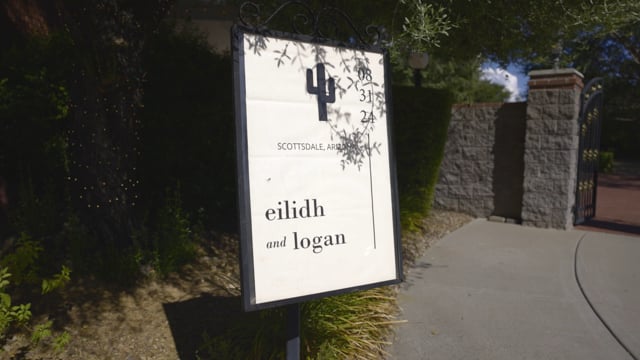 Still frame from Eilidh and Logan's Phoenix wedding film at Stonebridge Manor in Mesa, AZ