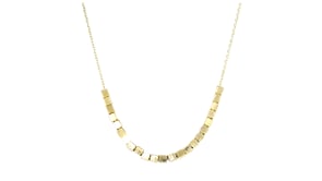 Italian 18kt Gold Over Sterling Square Bead Necklace