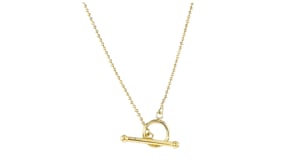 18kt Gold Over Sterling Beaded Toggle Necklace