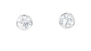 3.00 ct. t.w. Bezel-Set CZ Stud Earrings in Sterling Silver