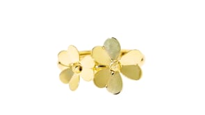 Italian 10kt Yellow Gold Flower Ring
