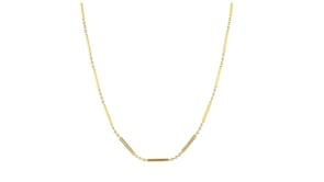 Italian 18kt Gold Over Sterling Bead-Chain Link Necklace
