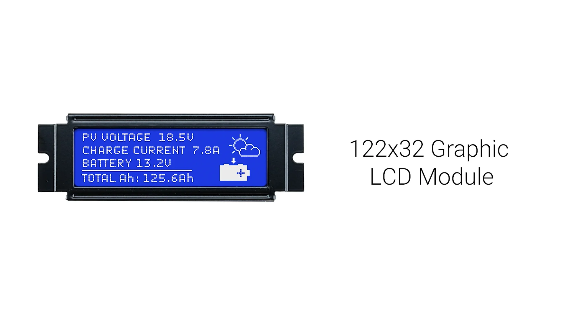 122x32 Graphic LCD Display | STN-Blue Display with Side White
