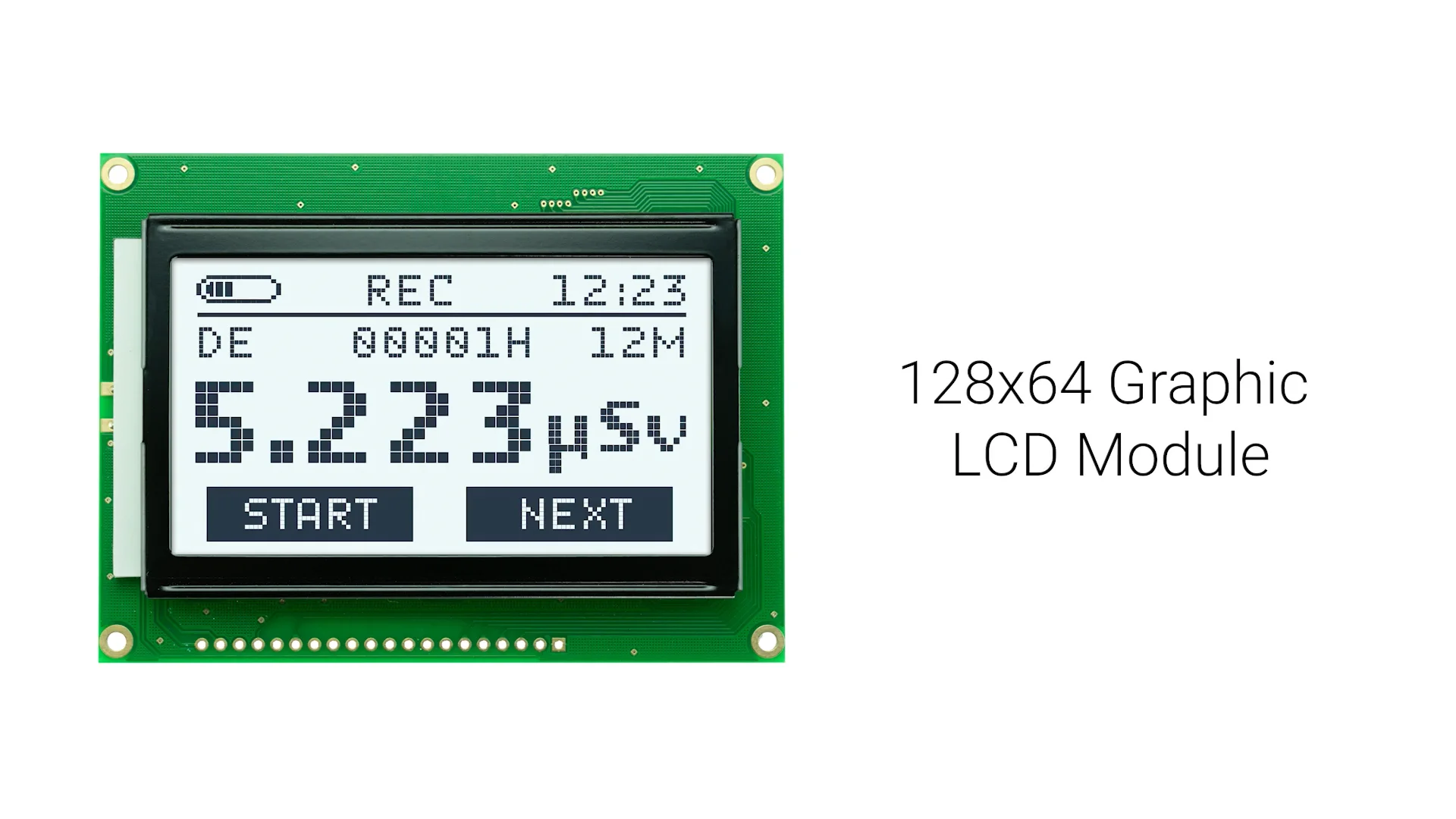 128x64 Graphic LCD Module | FSTN+ model-AZ with White Side Backlight