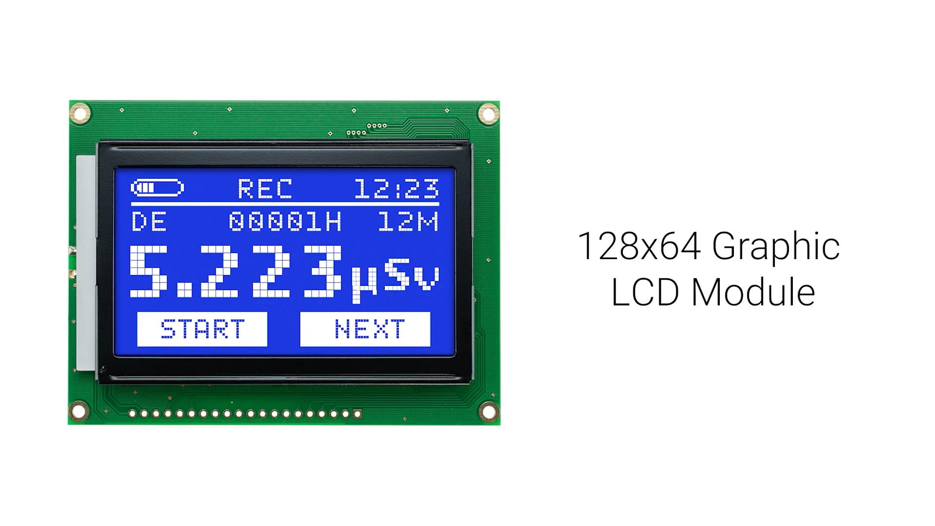 Nページ 128x64 Graphic LCD Module | STN+ Gray Model-AZ with Side White