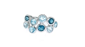 2.50 ct. t.w. Blue Topaz Bubble Ring in Sterling Silver