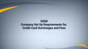 Payments: Company Setup Surcharge and Fees