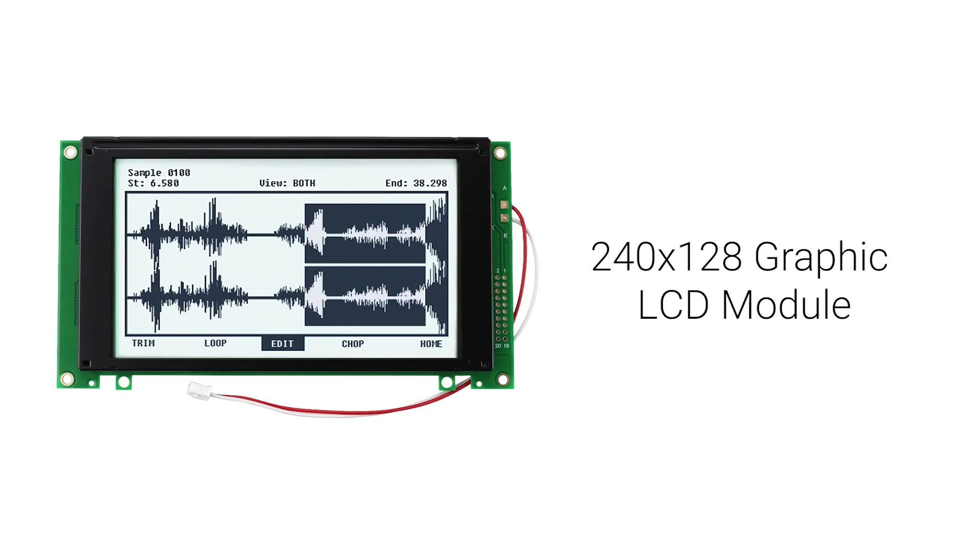 240X128 Graphic LCD Module | FSTN + Display with White Backlight