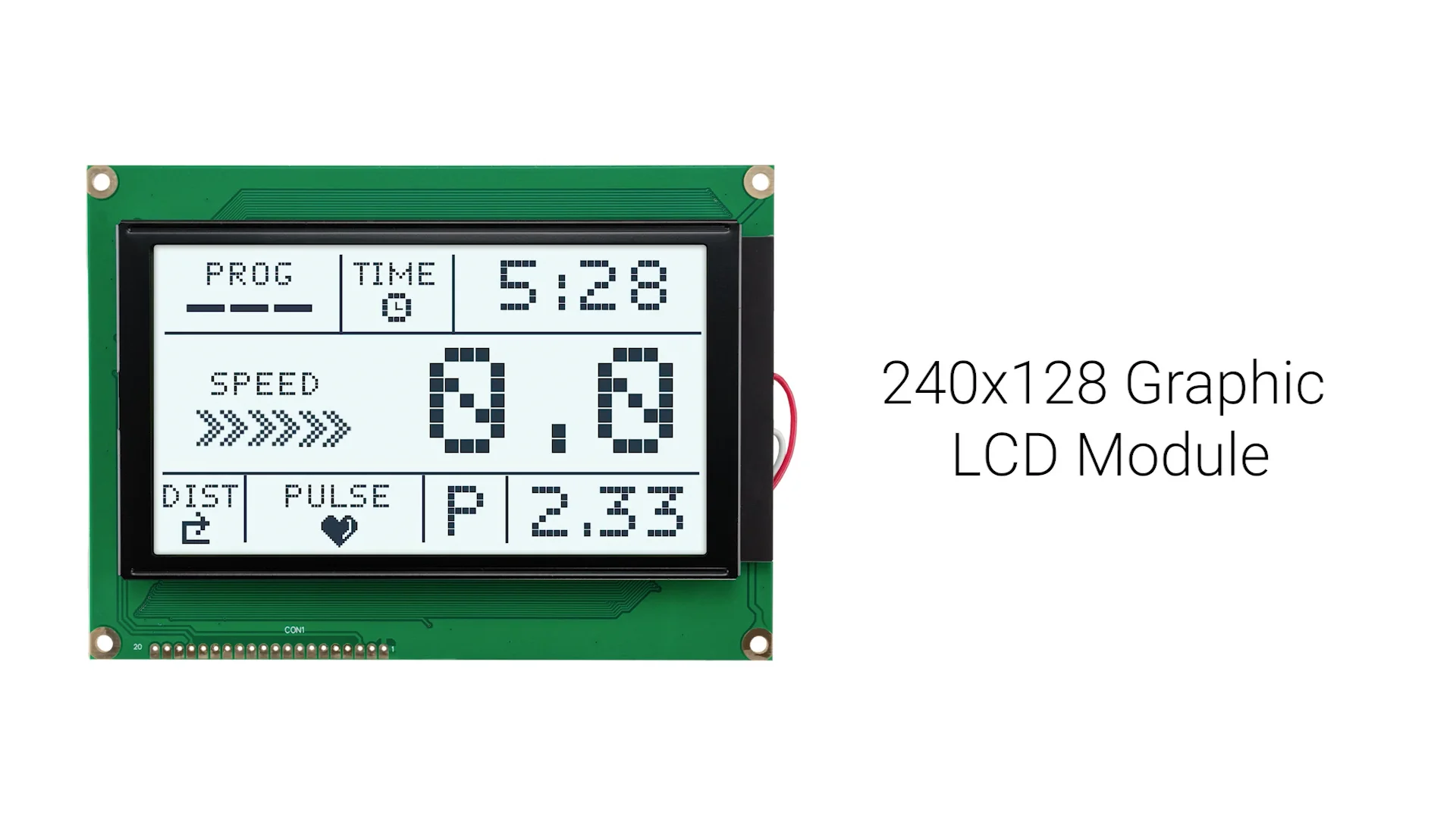 240x128 Graphic LCD Module | FSTN + with White Backlight