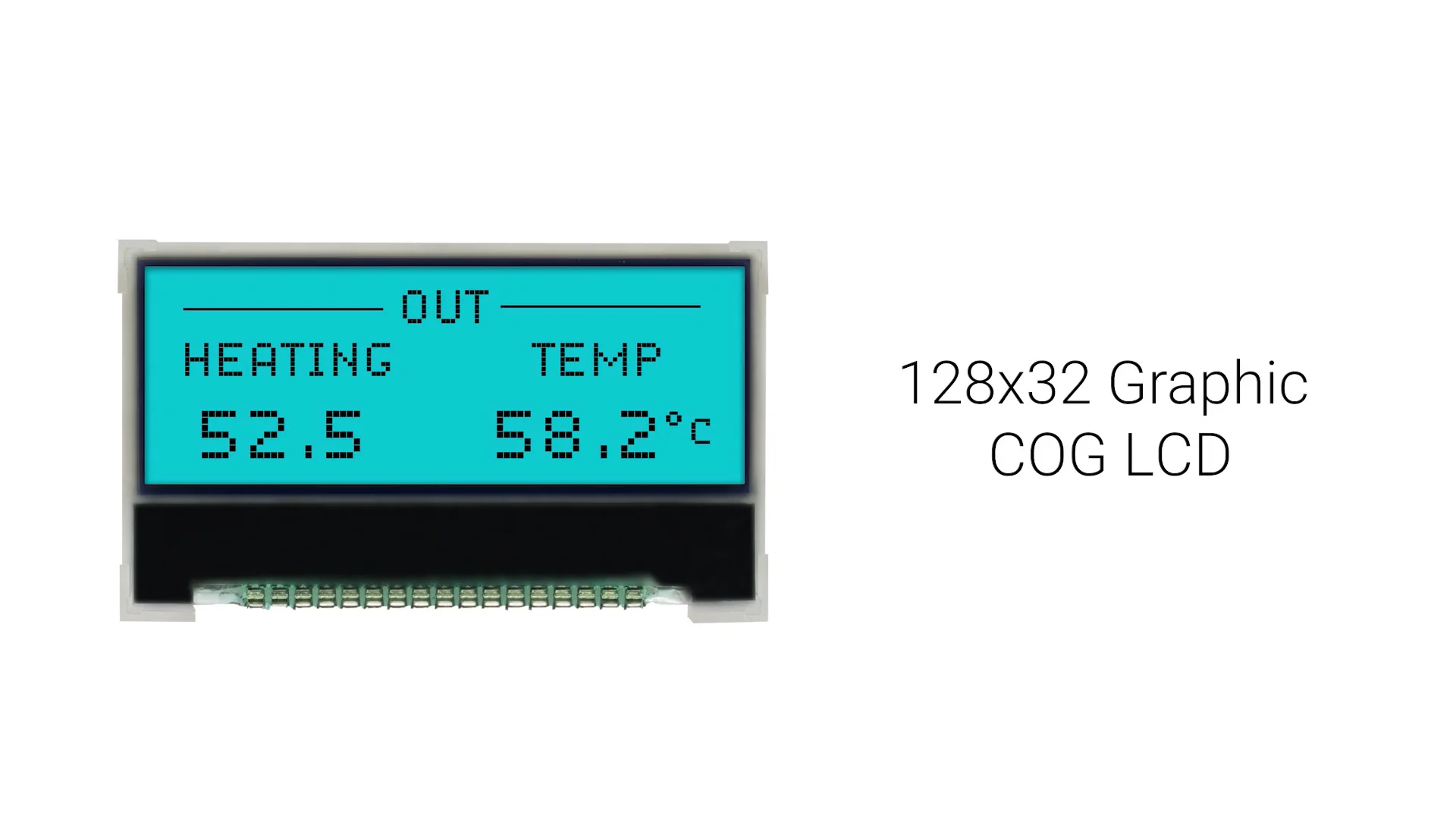 128X32グラフィックCOG液晶ディスプレイ｜FSTN+ディスプレイ（RGB