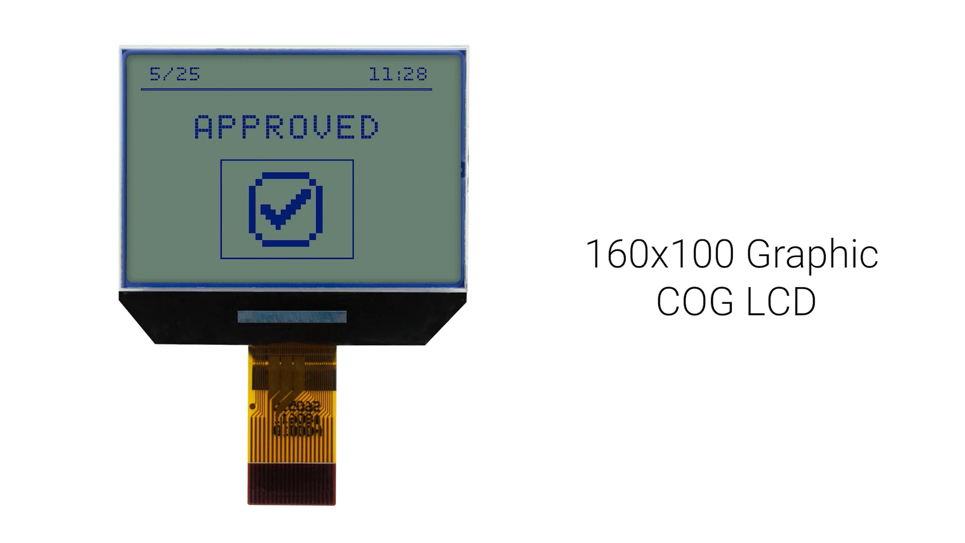 グラブ 160x100グラフィックCOG LCD｜STN+グレー（バックライトなし