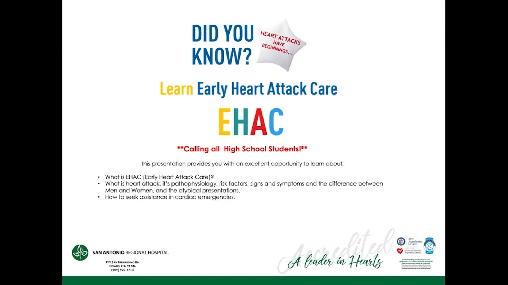 Early Heart Attack Care
