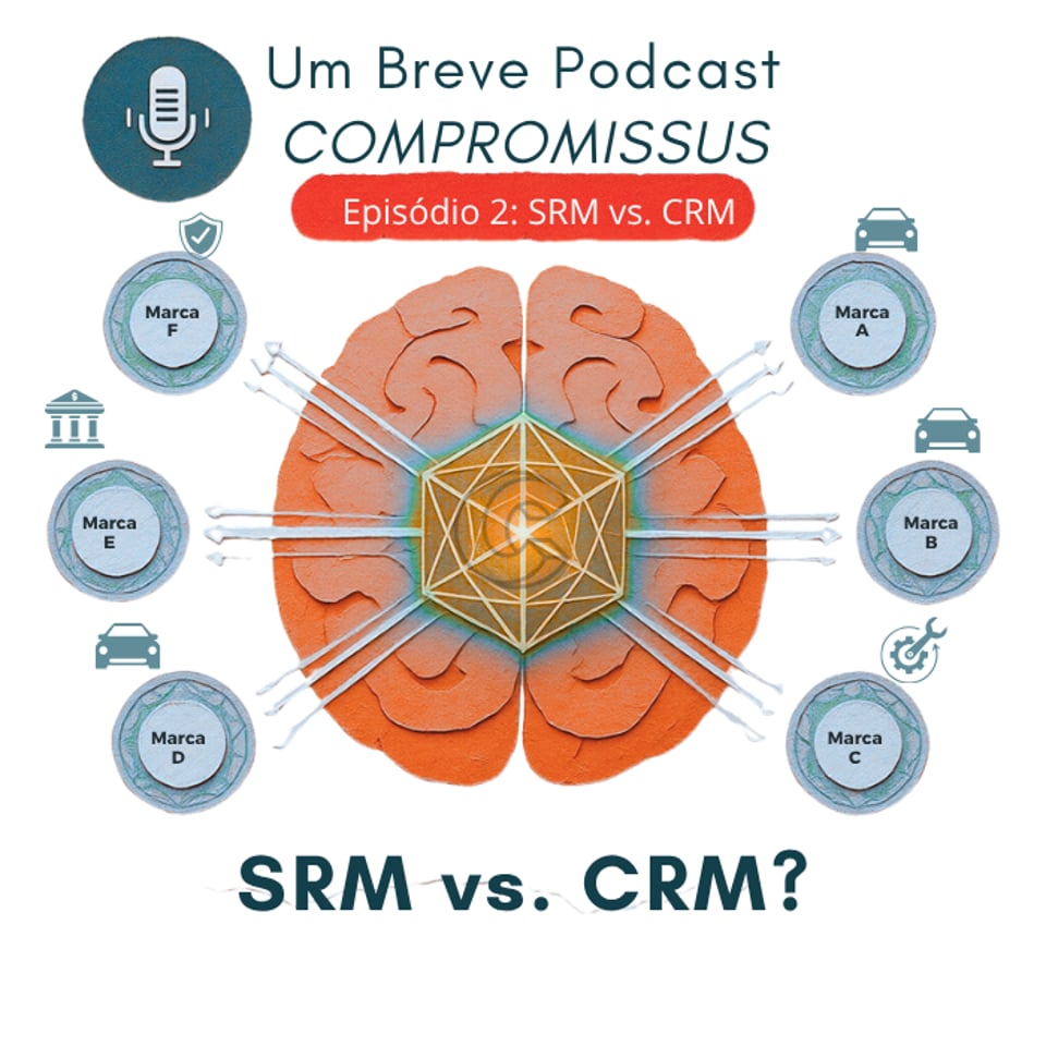 Ilustração da convivência entre sistemas SRM da marca e a estruturação transversal do CRM no retalho automóvel, focada na gestão da entidade e na verdade histórica.