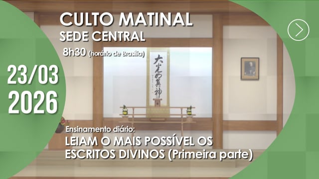 Capa do vídeo “Culto Matinal | Sede Central - 23/03/2026Culto Matinal | Sede Central - 23/03/2026”