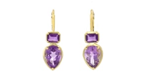 11.00 ct. t.w. Amethyst Drop Earrings in 18kt Gold Over Sterling