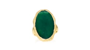 16.00 Carat Emerald Ring in 18kt Gold Over Sterling