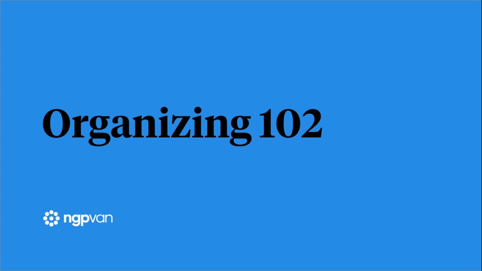 Organizing 102