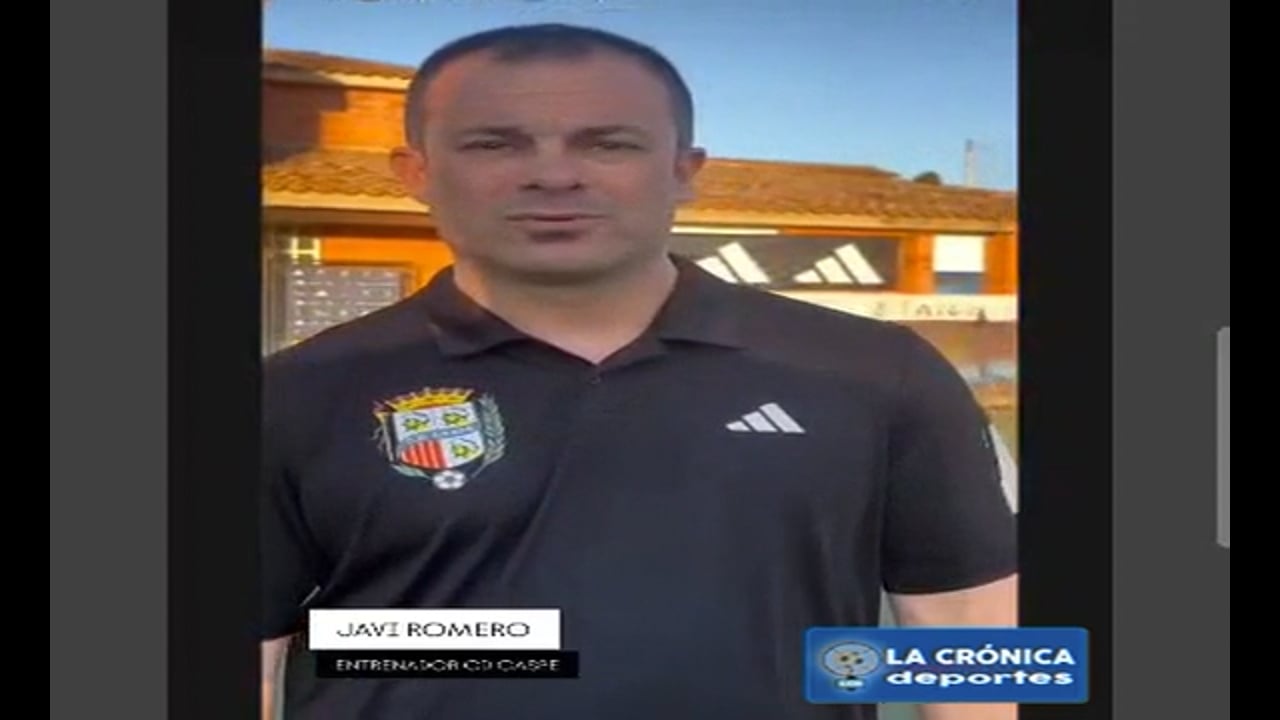 JAVI ROMERO (Entrenador Caspe) CD Caspe 1-1 CD Cuarte / Jor. 27 - Tercera RFEF / Fuente: CD Caspe