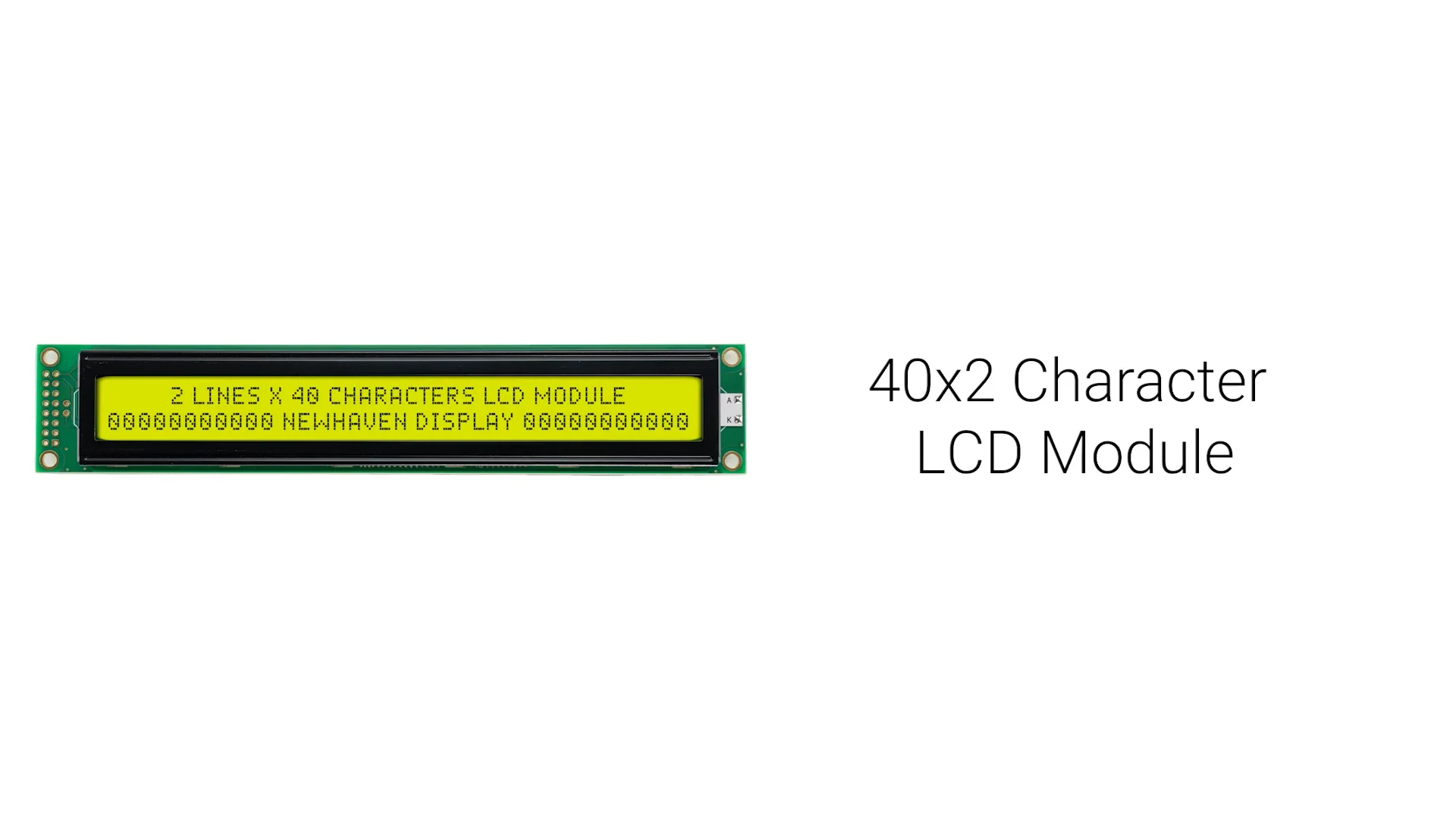 40x2 Character LCD | STN+ Yellow/Green Display with Yellow/Green