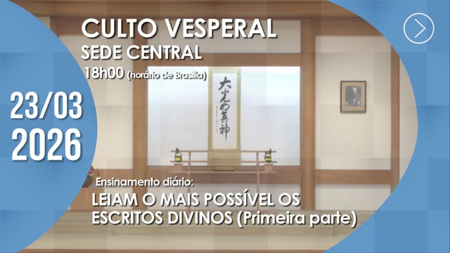 Capa do vídeo “Culto Vesperal | Sede Central - 23/03/2026”