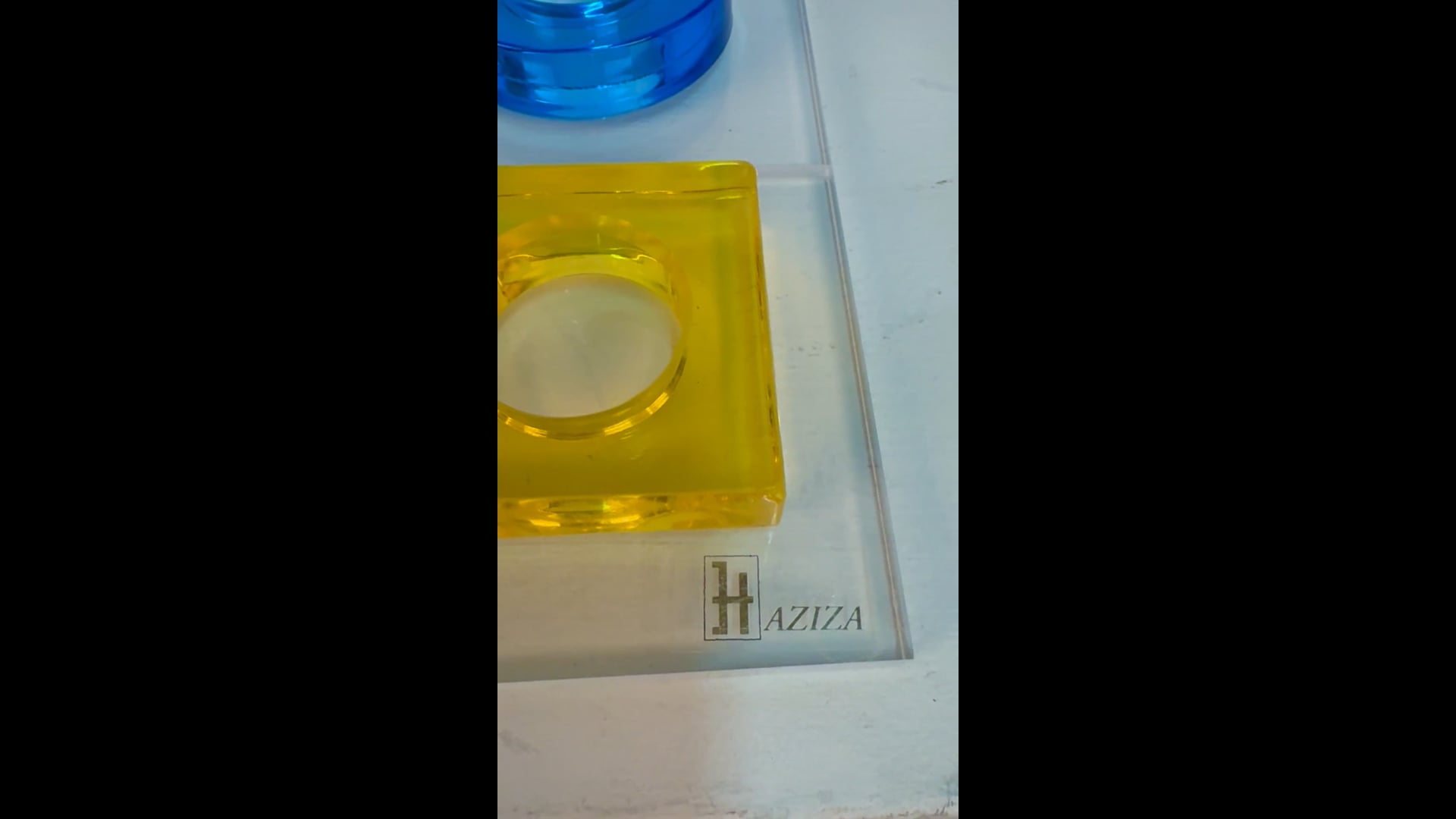 Colorful SHLOMI HAZIZA Studio Playful Acrylic Lucite Tic-Tac-Toe