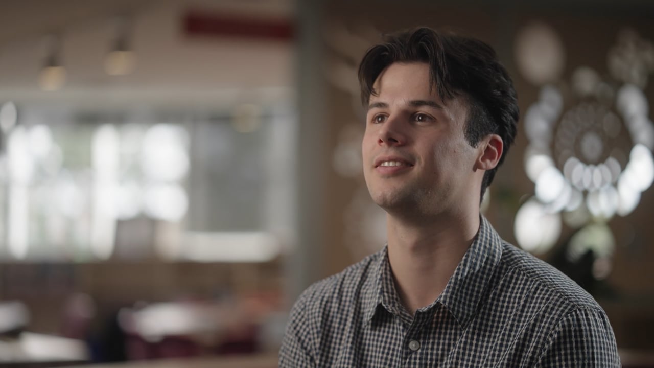 A former Inaburra School student speaking to camera