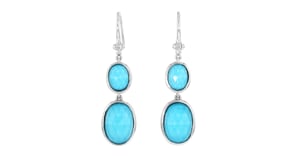 Gabriel & Co. Turquoise Doublet Drop Earrings in Sterling Silver
