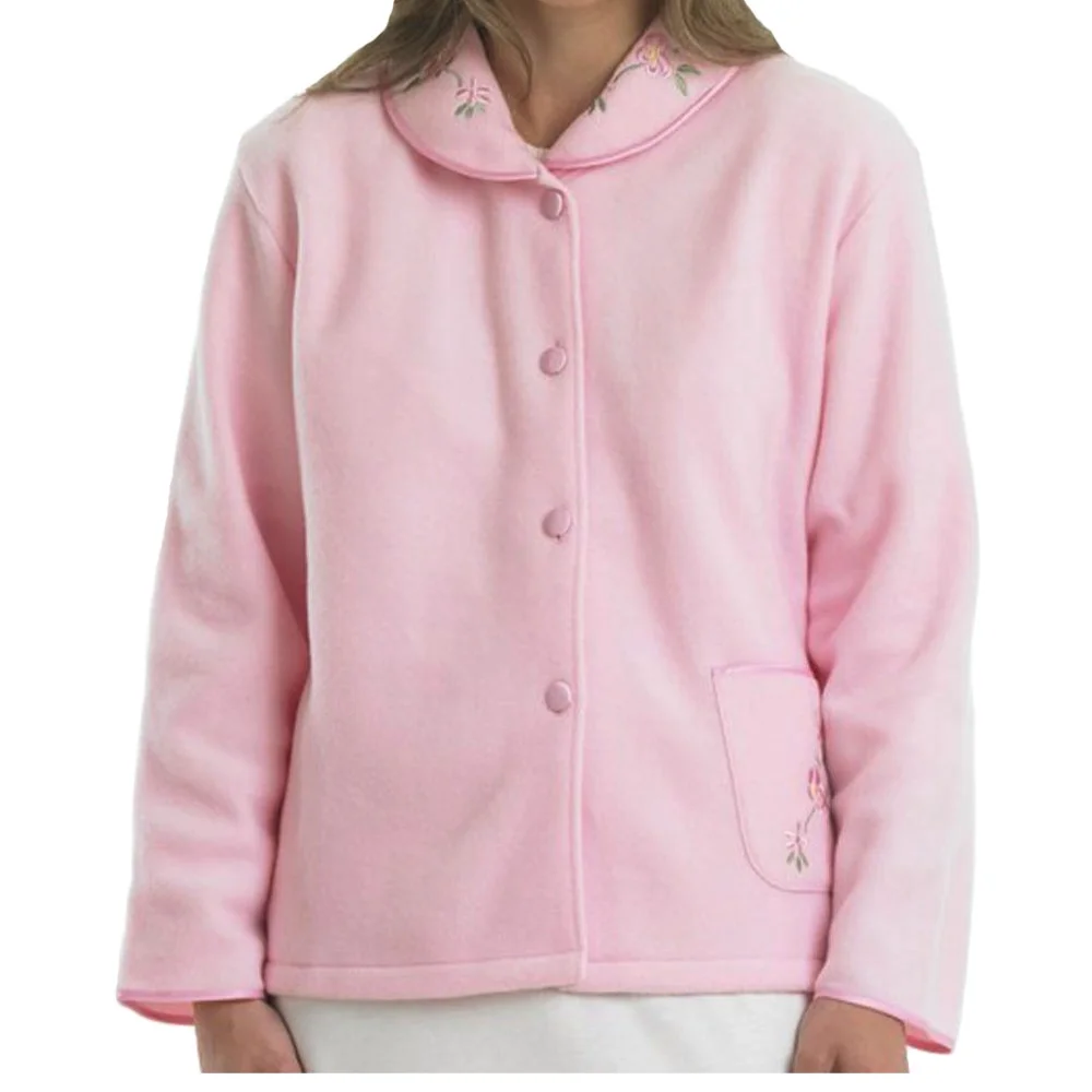 Fleece Geborduurde bloemen - Stoffen & Zo