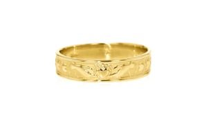 10kt Yellow Gold Claddagh-Pattern Ring