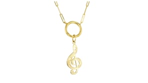 10kt Yellow Gold Treble Clef Charm