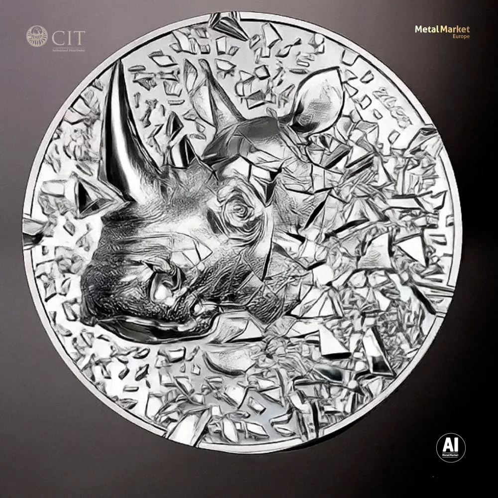 Cook Islands: Silver Burst – Rhino 3 oz Silver 2025 Proof | Metal