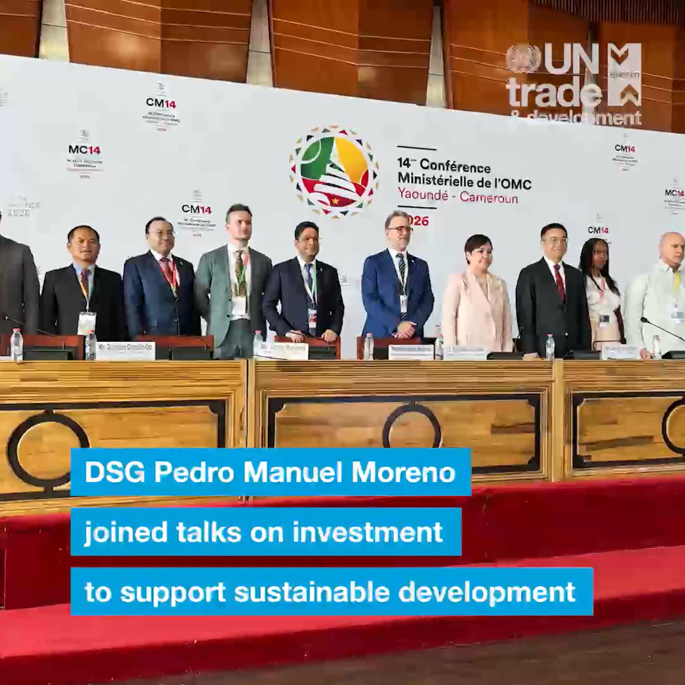 UNCTAD Deputy Secretary-General Pedro Manuel Moreno at the WTO's 14th Ministerial Conference (MC14) in Yaoundé, Cameroon.